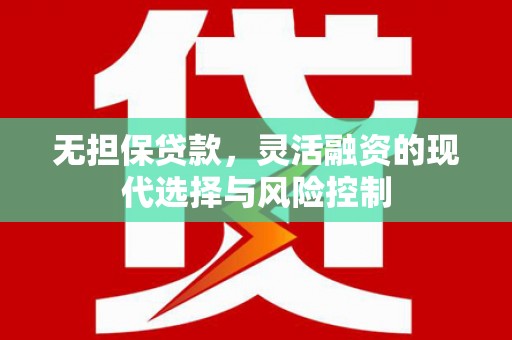 潢川无担保贷款，灵活融资的现代选择与风险控制