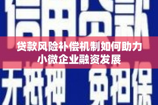潢川贷款风险补偿机制如何助力小微企业融资发展