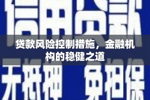 潢川贷款风险控制措施，金融机构的稳健之道